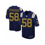 Men's Nike New York Jets #58 Erin Henderson Game Navy Blue Alternate NFL Jersey