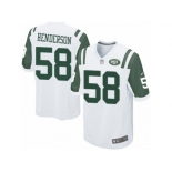 Men's Nike New York Jets #58 Erin Henderson Game White NFL Jersey