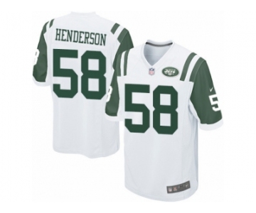 Men's Nike New York Jets #58 Erin Henderson Game White NFL Jersey