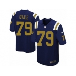 Men's Nike New York Jets #79 Brent Qvale Game Navy Blue Alternate NFL Jersey