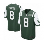 Men's Nike New York Jets #8 Cairo Santos Game Green Team Color NFL Jersey