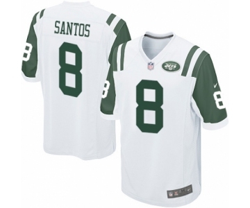 Men's Nike New York Jets #8 Cairo Santos Game White NFL Jersey