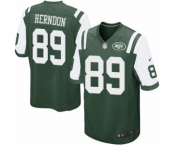 Men's Nike New York Jets #89 Chris Herndon Game Green Team Color NFL Jersey