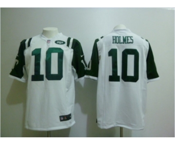 nike nfl jerseys new york jets #10 holmes white[game]