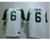 nike nfl jerseys new york jets #6 sanchez white[game]