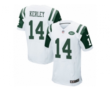 Men Nike New York Jets #14 Jeremy Kerley Elite White NFL Jersey