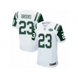 Men Nike New York Jets #23 Terrence Brooks Elite White NFL Jersey