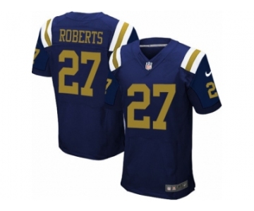 Men Nike New York Jets #27 Darryl Roberts Elite Navy Blue Alternate NFL Jersey