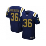 Men Nike New York Jets #36 Rashard Robinson Elite Navy Blue Alternate NFL Jersey