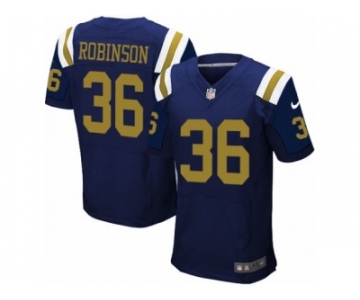 Men Nike New York Jets #36 Rashard Robinson Elite Navy Blue Alternate NFL Jersey