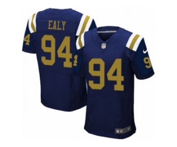 Men Nike New York Jets #94 Kony Ealy Elite Navy Blue Alternate NFL Jersey