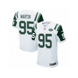 Men Nike New York Jets #95 Josh Martin Elite White NFL Jersey