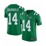 Men's New York Jets #14 Sam Darnold Elite Green Rush Vapor Untouchable Football Jersey