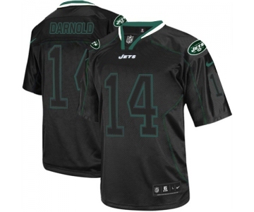 Men's New York Jets #14 Sam Darnold Elite Lights Out Black Football Jersey