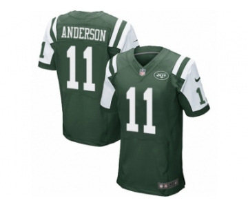 Men's Nike New York Jets #11 Robby Anderson Elite Green Team Color NFL Jersey