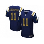 Men's Nike New York Jets #11 Robby Anderson Elite Navy Blue Alternate NFL Jersey