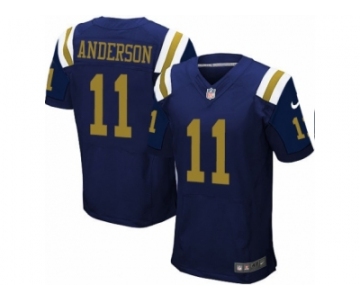 Men's Nike New York Jets #11 Robby Anderson Elite Navy Blue Alternate NFL Jersey