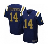 Men's Nike New York Jets #14 Ryan Fitzpatrick Elite Navy Blue Alternate NFL Jersey