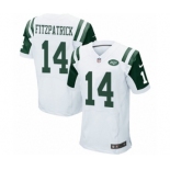 Men's Nike New York Jets #14 Ryan Fitzpatrick Elite White NFL Jersey