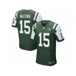 Men's Nike New York Jets #15 Josh McCown Elite Green Team Color NFL Jersey