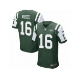 Men's Nike New York Jets #16 Myles White Elite Green Team Color NFL Jersey