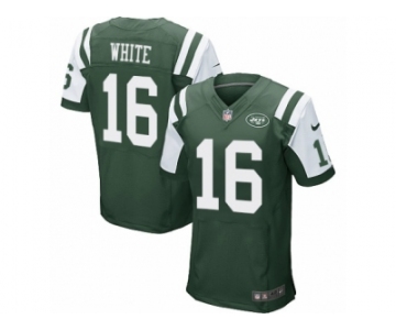 Men's Nike New York Jets #16 Myles White Elite Green Team Color NFL Jersey