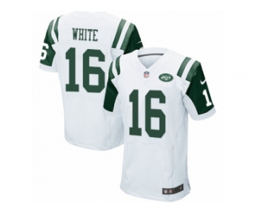 Men's Nike New York Jets #16 Myles White Elite White NFL Jersey