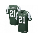 Men's Nike New York Jets #21 Morris Claiborne Elite Green Team Color NFL Jersey