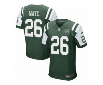 Men's Nike New York Jets #26 Marcus Maye Elite Green Team Color NFL Jersey