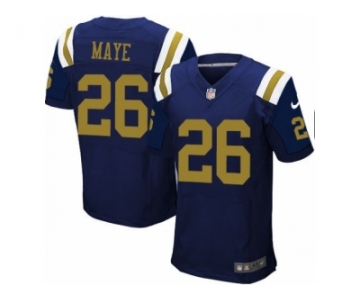 Men's Nike New York Jets #26 Marcus Maye Elite Navy Blue Alternate NFL Jersey