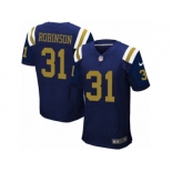 Men's Nike New York Jets #31 Khiry Robinson Elite Navy Blue Alternate NFL Jersey