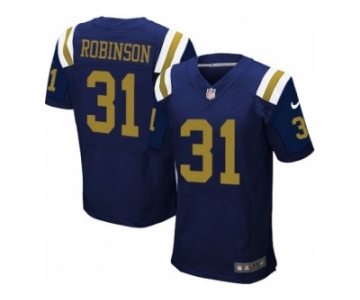 Men's Nike New York Jets #31 Khiry Robinson Elite Navy Blue Alternate NFL Jersey