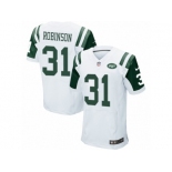 Men's Nike New York Jets #31 Khiry Robinson Elite White NFL Jersey