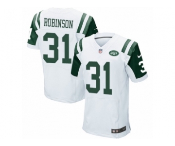 Men's Nike New York Jets #31 Khiry Robinson Elite White NFL Jersey