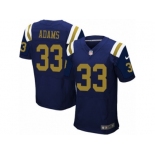 Men's Nike New York Jets #33 Jamal Adams Elite Navy Blue Alternate NFL Jersey