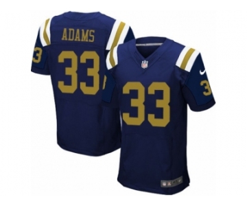 Men's Nike New York Jets #33 Jamal Adams Elite Navy Blue Alternate NFL Jersey