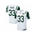 Men's Nike New York Jets #33 Jamal Adams Elite White NFL Jersey