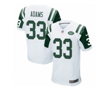 Men's Nike New York Jets #33 Jamal Adams Elite White NFL Jersey