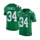 Men's Nike New York Jets #34 Isaiah Crowell Elite Green Rush Vapor Untouchable NFL Jersey