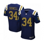 Men's Nike New York Jets #34 Isaiah Crowell Elite Navy Blue Alternate NFL Jersey