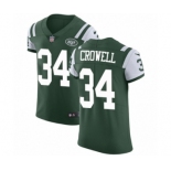 Men's Nike New York Jets #34 Isaiah Crowell Green Team Color Vapor Untouchable Elite Player NFL Jersey