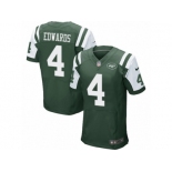 Men's Nike New York Jets #4 Lac Edwards Elite Green Team Color NFL Jersey