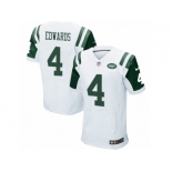 Men's Nike New York Jets #4 Lac Edwards Elite White NFL Jersey