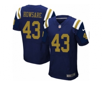 Men's Nike New York Jets #43 Julian Howsare Elite Navy Blue Alternate NFL Jersey