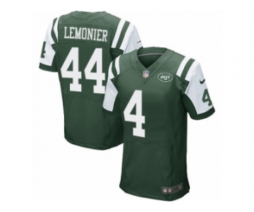 Men's Nike New York Jets #44 Corey Lemonier Elite Green Team Color NFL Jersey