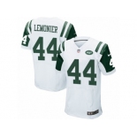 Men's Nike New York Jets #44 Corey Lemonier Elite White NFL Jersey