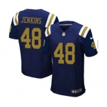 Men's Nike New York Jets #48 Jordan Jenkins Elite Navy Blue Alternate NFL Jersey