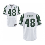 Men's Nike New York Jets #48 Jordan Jenkins Elite White NFL Jersey