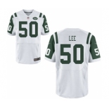 Men's Nike New York Jets #50 Darron Lee Elite White NFL Jersey