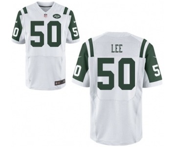 Men's Nike New York Jets #50 Darron Lee Elite White NFL Jersey